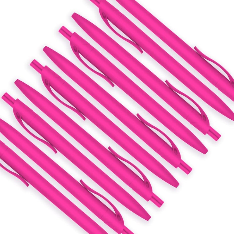 deegtran Pens Bulk, 100 Pack No Bleed Hot Pink Barrel Click Pens, Wholesale Retractable Ballpoint Pens, Pens Medium Point, Smooth Ink Pens, 1.0MM Black Ink - Image 4